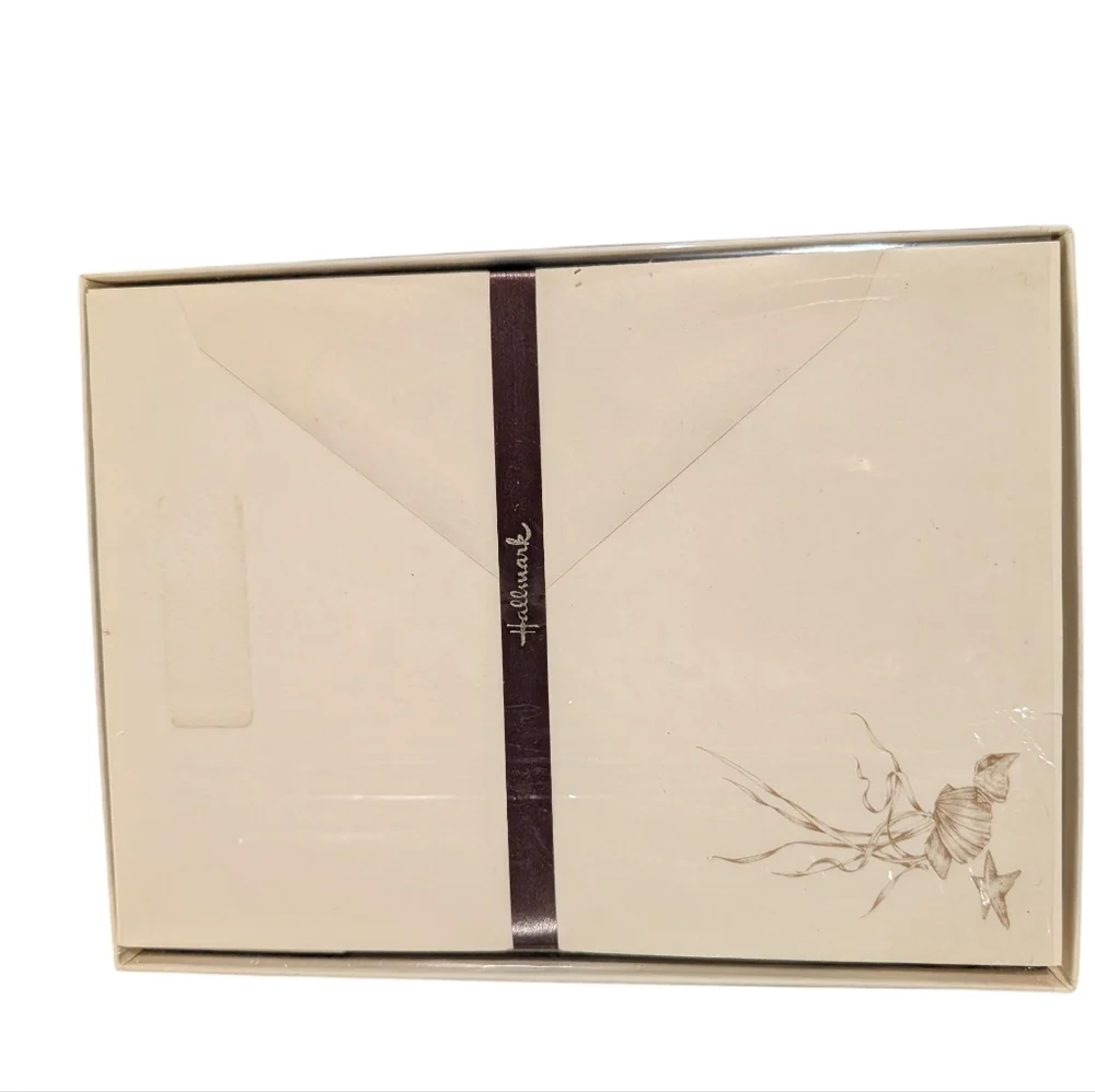 Hallmark Vintage Coastal Seashell Art Stationary Set NIP Sealed‎